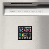 Battery life of an L&D nurse humor chart Magnet (In Situ (Geschirrspüler))