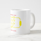 Battery Low Mug – Funny Energy Low Coffee Mug Jumbo-Tasse (Vorderseite Rechts)