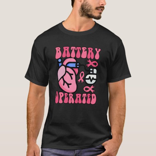 BATTERY OPERATED Retro Heart Warrior Groovy T-Shirt (Vorderseite)