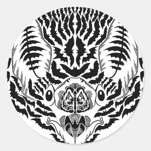 Battgeist Runder Aufkleber (Vorderseite)