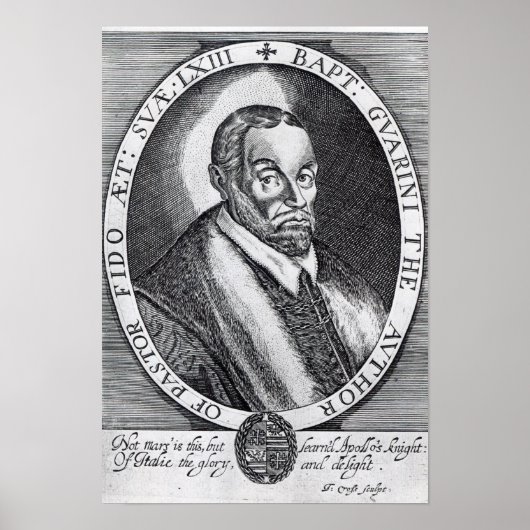 Battista Guarini, frontispiece to 'Il Pastor Poster (Vorne)