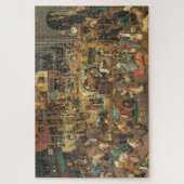"Battle between Carnival and Lent" 1559, Bruegel, Puzzle (Vertikal)