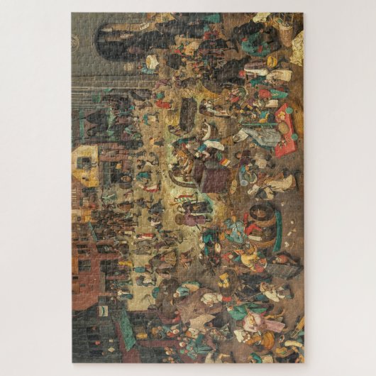 "Battle between Carnival and Lent" 1559, Bruegel, Puzzle (Vertikal)