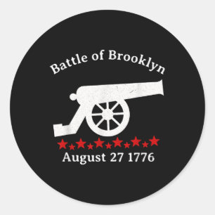 Battle Brooklyn Heights Cannon Revolutionskrieg R Runder Aufkleber
