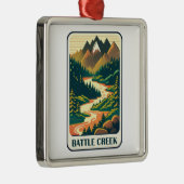 Battle Creek Idaho Colors Ornament Aus Metall (Rechts)