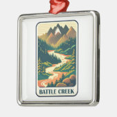 Battle Creek Idaho Colors Ornament Aus Metall (Links)