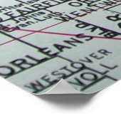 Battle Creek, MI Vintag Map Poster (Ecke)