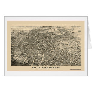 Battle-Creek, panoramische Karte MI - 1880s