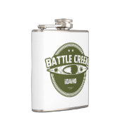 Battle Creek Wild und Landschaftlicher Fluss Idaho Flachmann (Rechts)