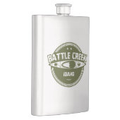 Battle Creek Wild und Landschaftlicher Fluss Idaho Flachmann (Rechts)