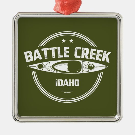 Battle Creek Wild und Landschaftlicher Fluss Idaho Ornament Aus Metall (Vorne)