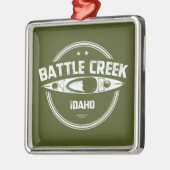 Battle Creek Wild und Landschaftlicher Fluss Idaho Ornament Aus Metall (Links)