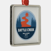 Battle Creek Wild und Landschaftlicher Fluss Idaho Ornament Aus Metall (Rechts)