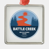 Battle Creek Wild und Landschaftlicher Fluss Idaho Ornament Aus Metall (Vorne)
