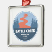 Battle Creek Wild und Landschaftlicher Fluss Idaho Ornament Aus Metall (Links)