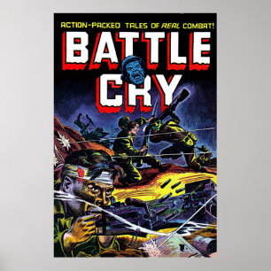 Battle Cry 07 Krieg Vintage Comicen Poster
