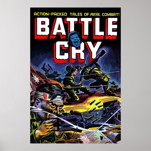Battle Cry 07 Krieg Vintage Comicen Poster (Vorne)