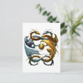 Battle Dragons Postkarte (Stehend Vorderseite)