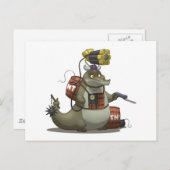 Battle Gator Postcard Postkarte (Vorne/Hinten)