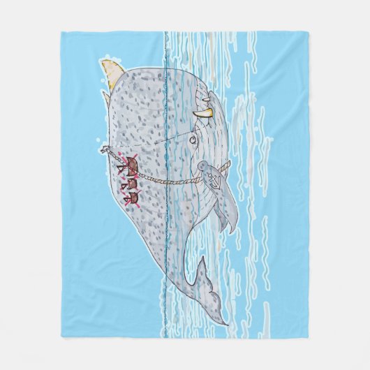 Battle Horn-Whale Fleecedecke (Vorderseite)