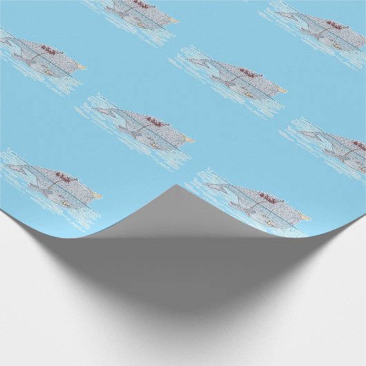 Battle Horn-Whale Geschenkpapier (Ecke)
