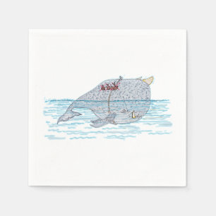 Battle Horn-Whale Serviette