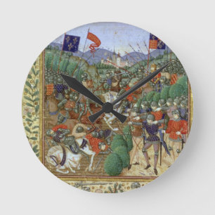 Battle of Agincourt, October 25th 1415 (w/c on pap Runde Wanduhr