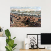 Battle of Gettysburg (restored) painting Poster (Heimbüro)