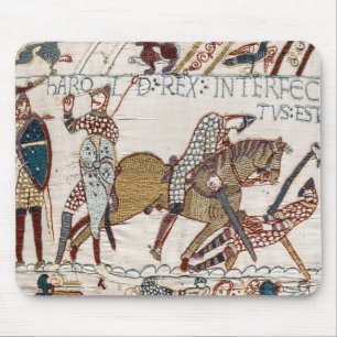 Battle of Hastings- Bayeux Tapestry King Harold Mousepad