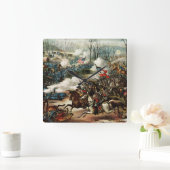 Battle of Pea Ridge Quadratische Wanduhr (Zuhause)