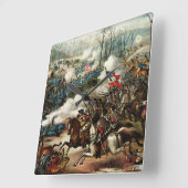 Battle of Pea Ridge Quadratische Wanduhr (Winkel)