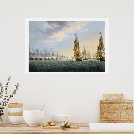 Battle of the Nile, August 1st 1798, engraved by T Poster (Küche)