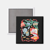 Battle Plan Funny Christmas Home Kids Hand Dawn Al Magnet (Vorderseite/Rückseite)