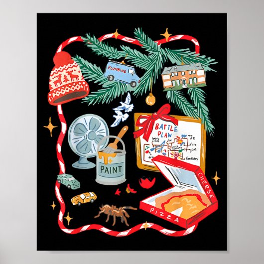 Battle Plan Funny Christmas Home Kids Hand Dawn Al Poster (Vorne)