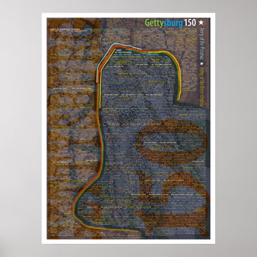 Battle Poster zum 150. Jubiläum in Gettysburg (Vorne)