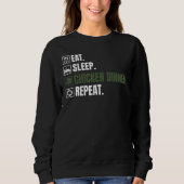 Battle Royale Eat Sleep Chicken Dinner Repeat Men Sweatshirt (Vorderseite)