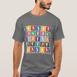 Battle Royale Siegestanz Regenbogen-Gitter Lustig  T-Shirt