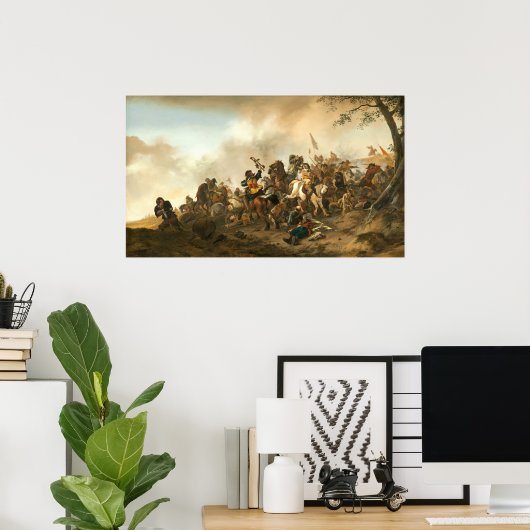Battle Scene - Philips Wouwerman Fine Art Poster (Heimbüro)