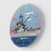 Battle Ship Acrylic Wall Clock Große Wanduhr (Winkel)