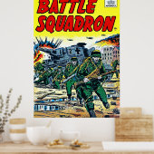 Battle Squadron Hubschrauber Krieg Vintag Poster (Küche)