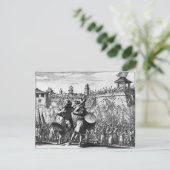 Battle-Szene Postkarte (Stehend Vorderseite)