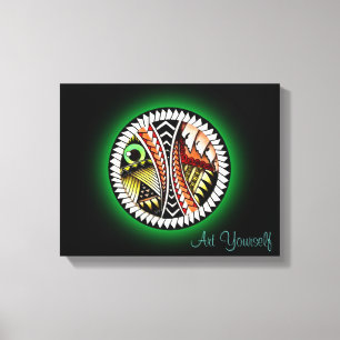 Battle Tattoo Zeichnend Leinwanddruck