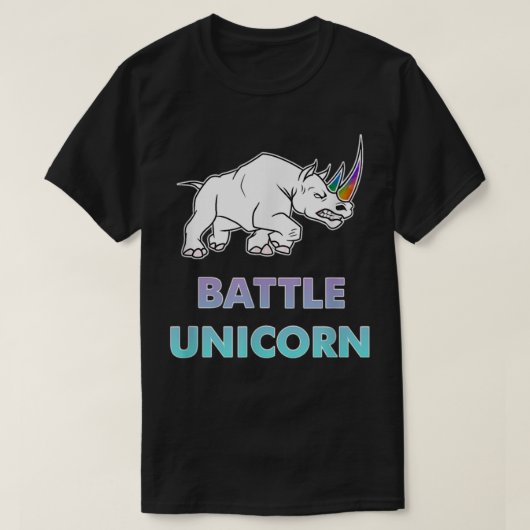 Battle Unicorn Rainbow Rhino 371 T-Shirt (Design vorne)