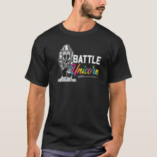 Battle Unicorn Rhinocerus Wildlife Animal Herbivor T-Shirt