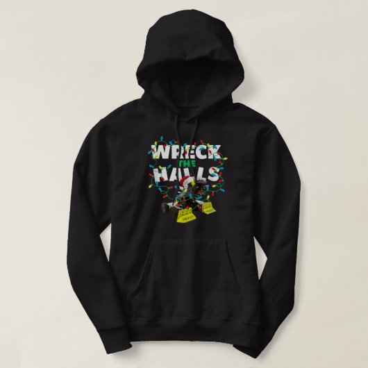 BattleBots Christmas Robot Whiplash Wreck The Hall Hoodie (Design vorne)