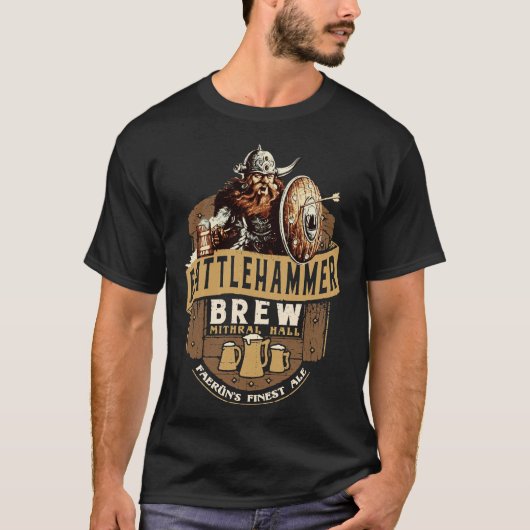 Battlehammer Brew Bruenor Realms Classic T - Shirt (Vorderseite)