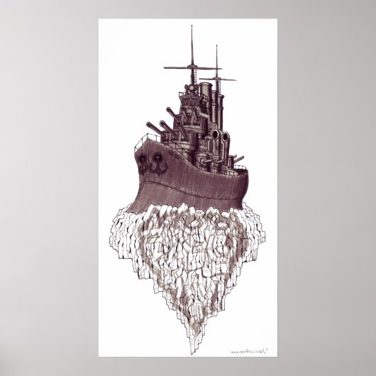 Battleship abstrakte Grafik-Poster-Design Poster (Vorne)