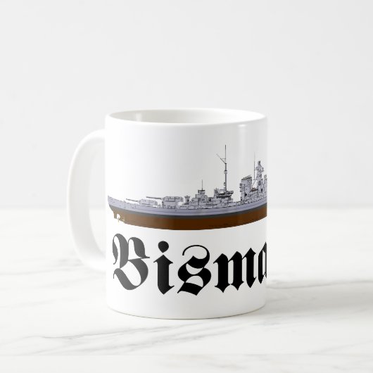 Battleship Bismarck Kaffeetasse (Vorderseite Links)