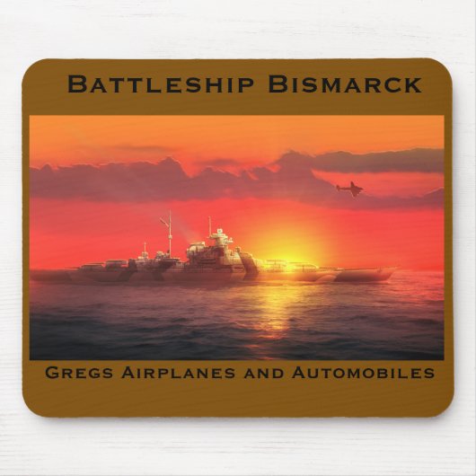 Battleship Bismarck mousepad (Vorne)