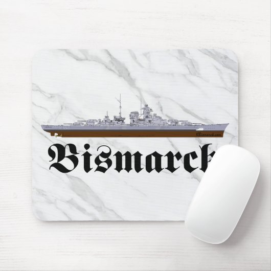 Battleship Bismarck Mousepad (Mit Mouse)